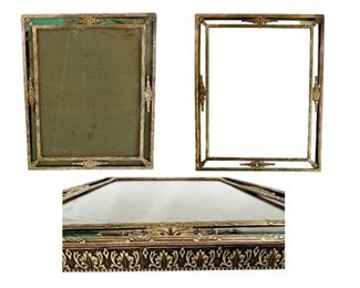 Finely Crafted Vintage Art Deco Brass Tabletop Easel Frame