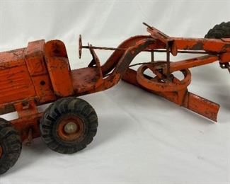 Vintage 1940's Doepke Adams Road Grader Pressed Steel Toy