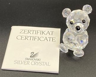 Mini Swarovski Crystal Bear Figurine