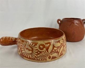 Two Vintage Mexican Terra Cotta Pots