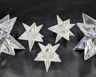 Vintage Rosenthal Crystal Pointed Star Candle Holders