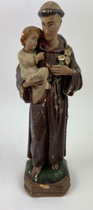 Vintage Statue of St. Anthony of Padua - Portuguese Priest