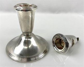 Newport Sterling Weighted Candlestick #17213 w/ Top Portion of Another