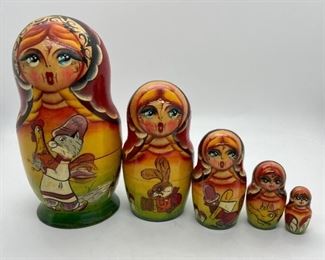 Vintage Russian Nesting Doll (Matryoshka)- Made in Russia