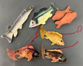Collection of Fish Ornaments & Whistles- D. Getsinger & More