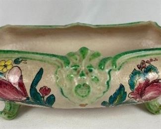 Vintage M.G.A (Mazzotti Giuseppe Albisola) Ceramics - Hand Painted Floral Jardiniere