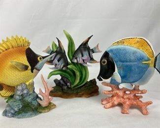 A School of Porcelain Fish Figurines - One Goebel