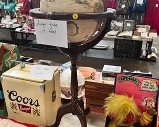 ANTIQUE GLOBE WITH STAND