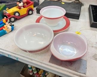 FLAMINGO PINK PYREX DISHES