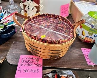 LONGABERGER BASKET WITH DIVIDER