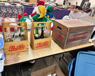 PEPSI COLLECTIBLE BOTTLES AND CRATES