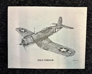 Unsigned Robert Conley aircraft print.
