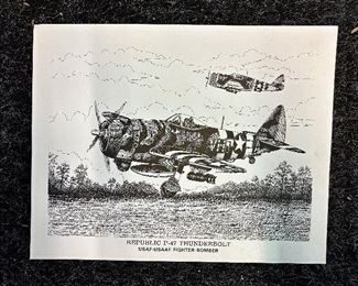 Unsigned Robert Conley aircraft print.