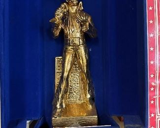 Gold Elvis whiskey decanter in original box.  Several available.
