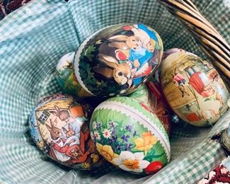 Vintage paper mache eggs from Germany