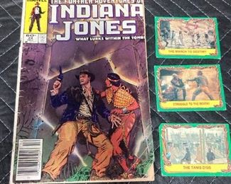 The Further Adventures Of Indiana Jones Comic Vol 1 No 24 1984 And Collectors Cards