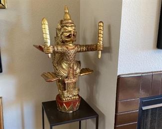 Thai Garuda Temple Guardian Statues 