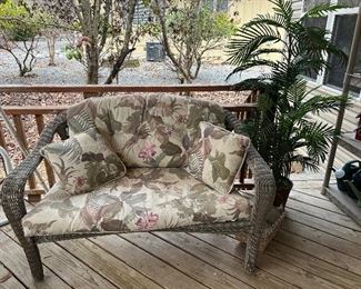 wicker loveseat