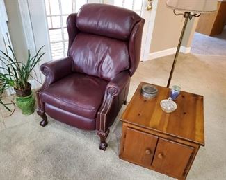 Leather recliner