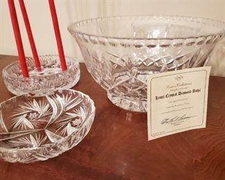 Crystal bowls and dishes