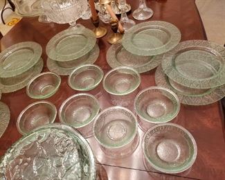 Vintage green dishes