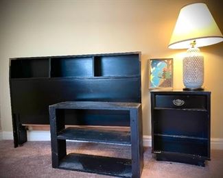 Bookshelf, Nightstand, Headboard, Lamp Picture