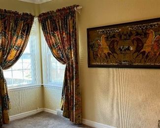 Roman Canvas Print With Curtains