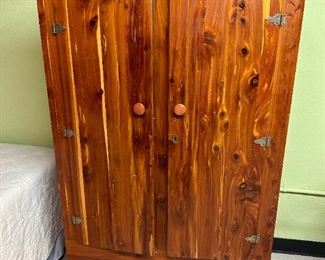 Vtg Cedar Armoire