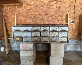 Vtg Metal Storage Drawers