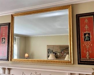 Vtg Wall Mirror Framed Art