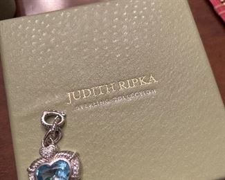 Vintage Judith Ripka 925 CZ Sterling Silver Heart Pendant