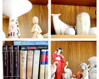 Florence Ceramics Giesha, Lladro Mermaid, Fitz and Floyd, Weller, Sasha Brastoff