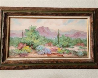 Original Desert Landscape Oil Painting 