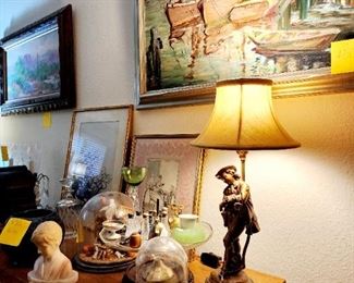 Oil Paintings , Antique Prints , Decorator Lamps