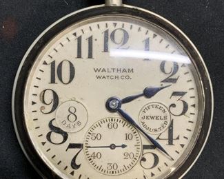 Antique WALTHAM 8 Day Car Clock Chronometer
