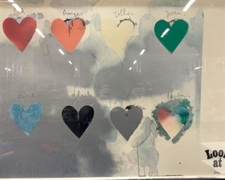 8 Hearts By JIM DINE Gallery Advert Litho
