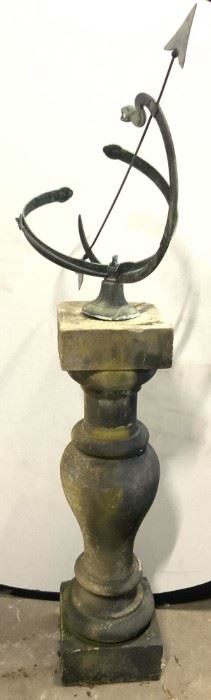 Armillary On Stand W Snake Head Detail 65.5 in H
