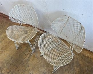 Pair of Homecrest shell patio chairs.