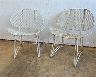 Pair of Homecrest shell patio chairs.