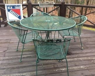 vintage wrought iron patio set