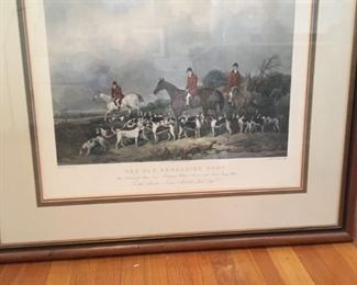 vintage lithograph The old Berkshire hunt by john goode