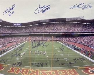 Offers Welcome! 26 Signed Autographs Washington Redskins Dallas Cowboys R.F.K. Stadium 1990s 36.5”x24.5” Two Sided Poster For inquiries about the listing or if you are selling your gold or silver, please text or call 7032689529 or visit the Tysons Jewelry Store at 8373 Leesburg Pike #12, Vienna Virginia 22182
