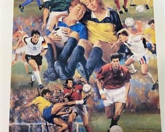 Offers Welcome! 90s Signed Soccer Autograph Micarelli 1995 Soccer Dreamers Illustration 20”x16” For inquiries about the listing or if you are selling your gold or silver, please text or call 7032689529 or visit the Tysons Jewelry Store at 8373 Leesburg Pike #12, Vienna Virginia 22182