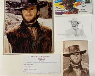 Offers Welcome! Clint Eastwood Autographed Two Mules for Sister Sara stock photo With Certification of Authenticity for the Signature +Wild Horse Painting + 2 photos 8”x10” For inquiries about the listing or if you are selling your gold or silver, please text or call 7032689529 or visit the Tysons Jewelry Store at 8373 Leesburg Pike #12, Vienna Virginia 22182