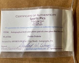 Offers Welcome! Dustin Pedroia Signed Autograph Two Piece Red Sox Framed Collection World Series 07 29”x19” For inquiries about the listing or if you are selling your gold or silver, please text or call 7032689529 or visit the Tysons Jewelry Store at 8373 Leesburg Pike #12, Vienna Virginia 22182