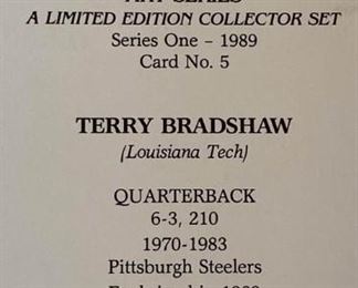 Offers Welcome! NFL Terry Bradshaw Signed Trading Card Lynn Swann, Terry Bradshaw Poster Pittsburgh Steelers 30”x20” For inquiries about the listing or if you are selling your gold or silver, please text or call 7032689529 or visit the Tysons Jewelry Store at 8373 Leesburg Pike #12, Vienna Virginia 22182