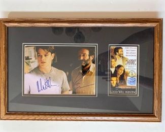 Offers Welcome! Robin Williams & Matt Damon Signed Autographs Good Will Hunting Framed Two Piece Set Ben Affleck Minnie Driver 22”x14” For inquiries about the listing or if you are selling your gold or silver, please text or call 7032689529 or visit the Tysons Jewelry Store at 8373 Leesburg Pike #12, Vienna Virginia 22182