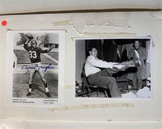 Offers Welcome! Sammy Baugh Signed Autograph Washington Redskins Two Piece Collection Set 22”x14” For inquiries about the listing or if you are selling your gold or silver, please text or call 7032689529 or visit the Tysons Jewelry Store at 8373 Leesburg Pike #12, Vienna Virginia 22182