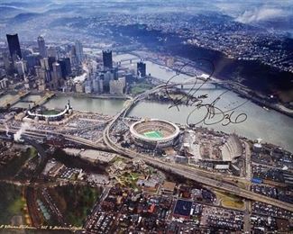 Offers Welcome! Signed Poster Pittsburgh Steelers Jerome Bettis The Three Rivers Stadium All 3 Stadiums Together 30”x20” For inquiries about the listing or if you are selling your gold or silver, please text or call 7032689529 or visit the Tysons Jewelry Store at 8373 Leesburg Pike #12, Vienna Virginia 22182