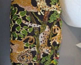 Enamel and beaded bag.